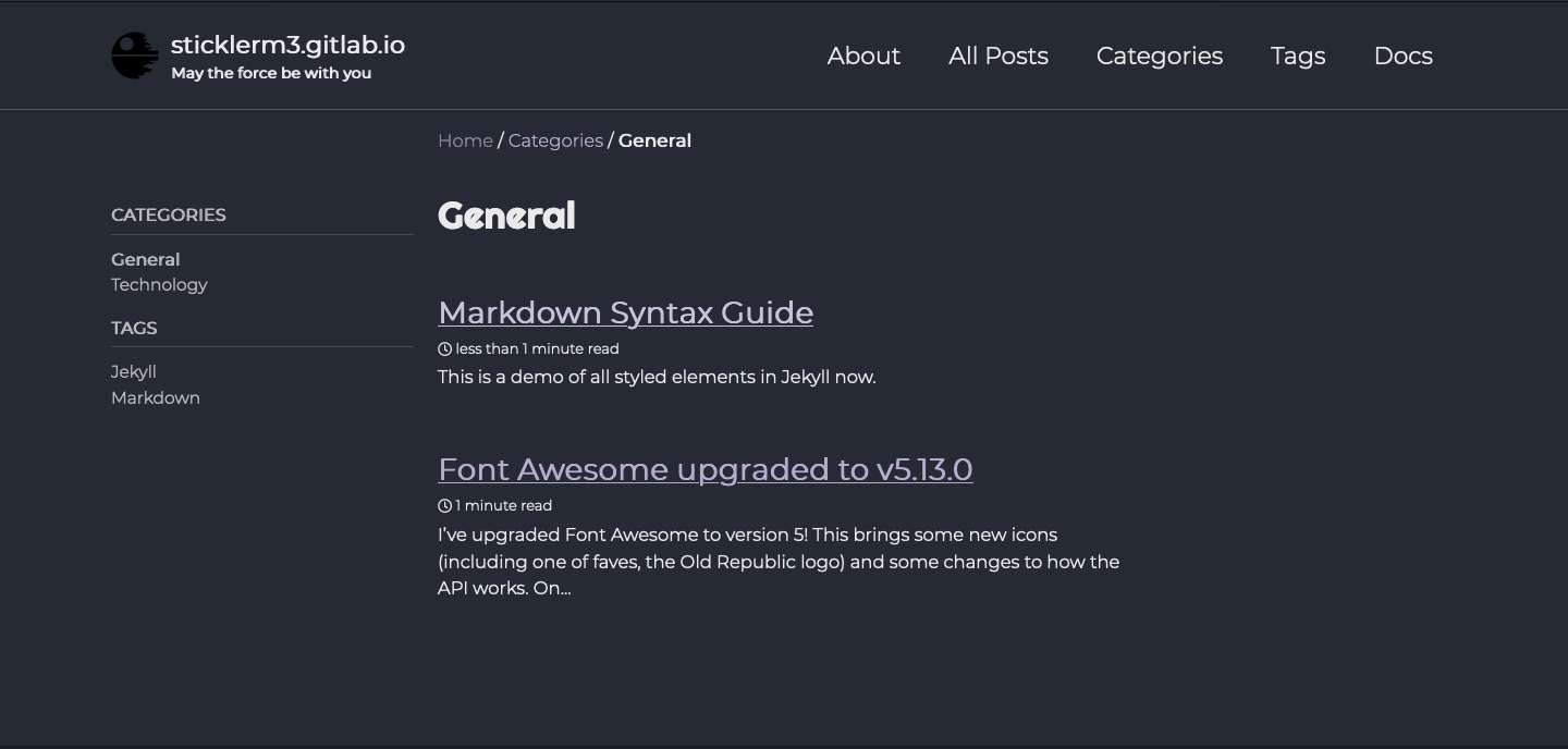 general archive page